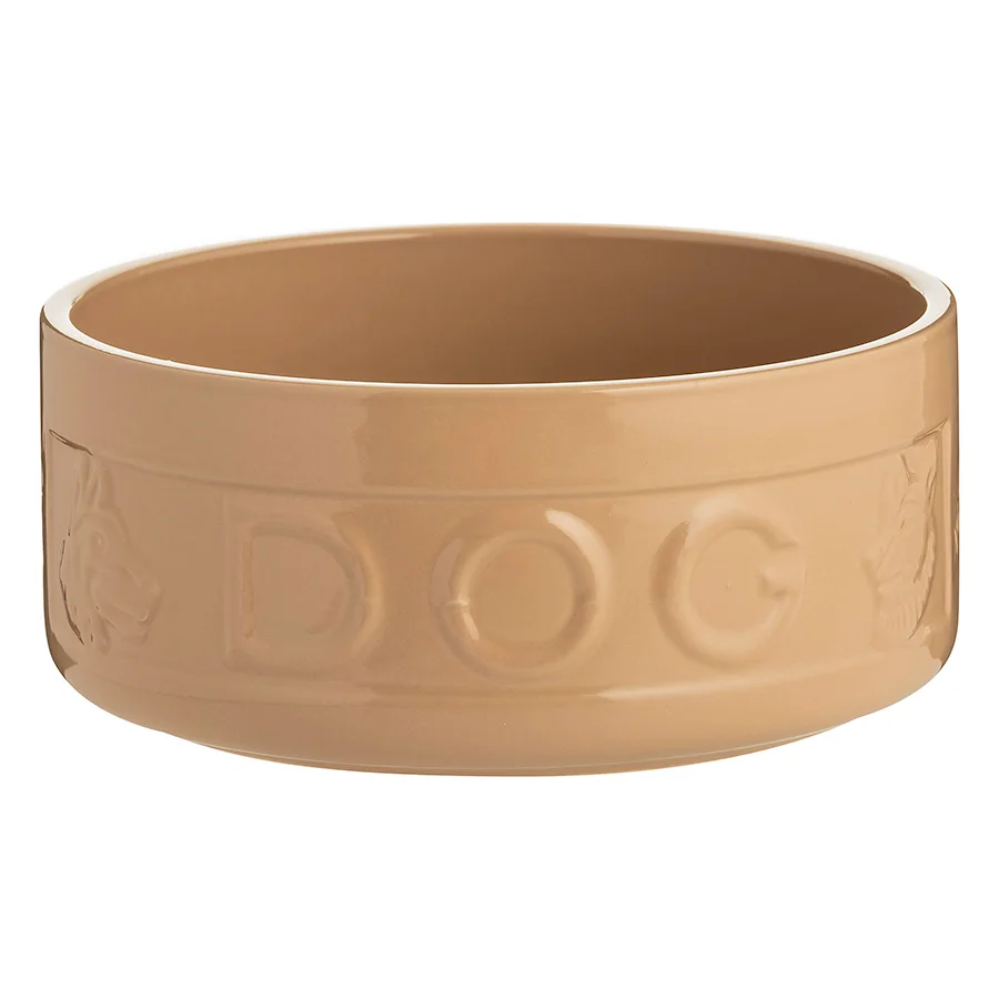 Crafted Mason Cash Embossed Cane Dog Bowl Relaxed