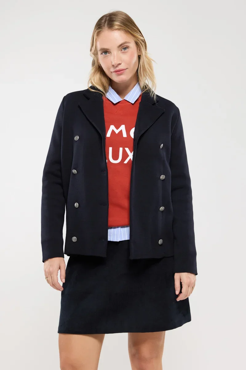 Expertly Made Veste croisée Nevez - maille haute densité Smart