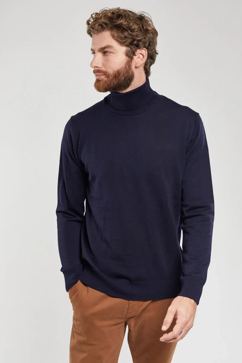 Exclusive Pull col roulé Ferel - laine mérinos Relaxed