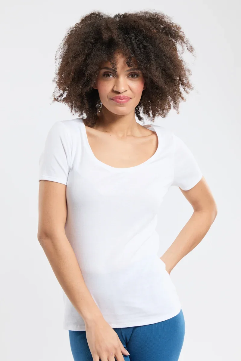 Unique T-shirt uni - coton et kapok High-Performance