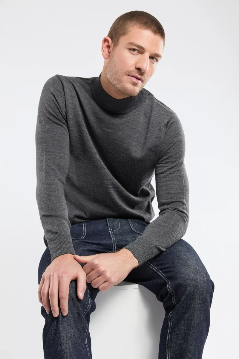 Premium Pull col montant Bérac - laine Sophisticated
