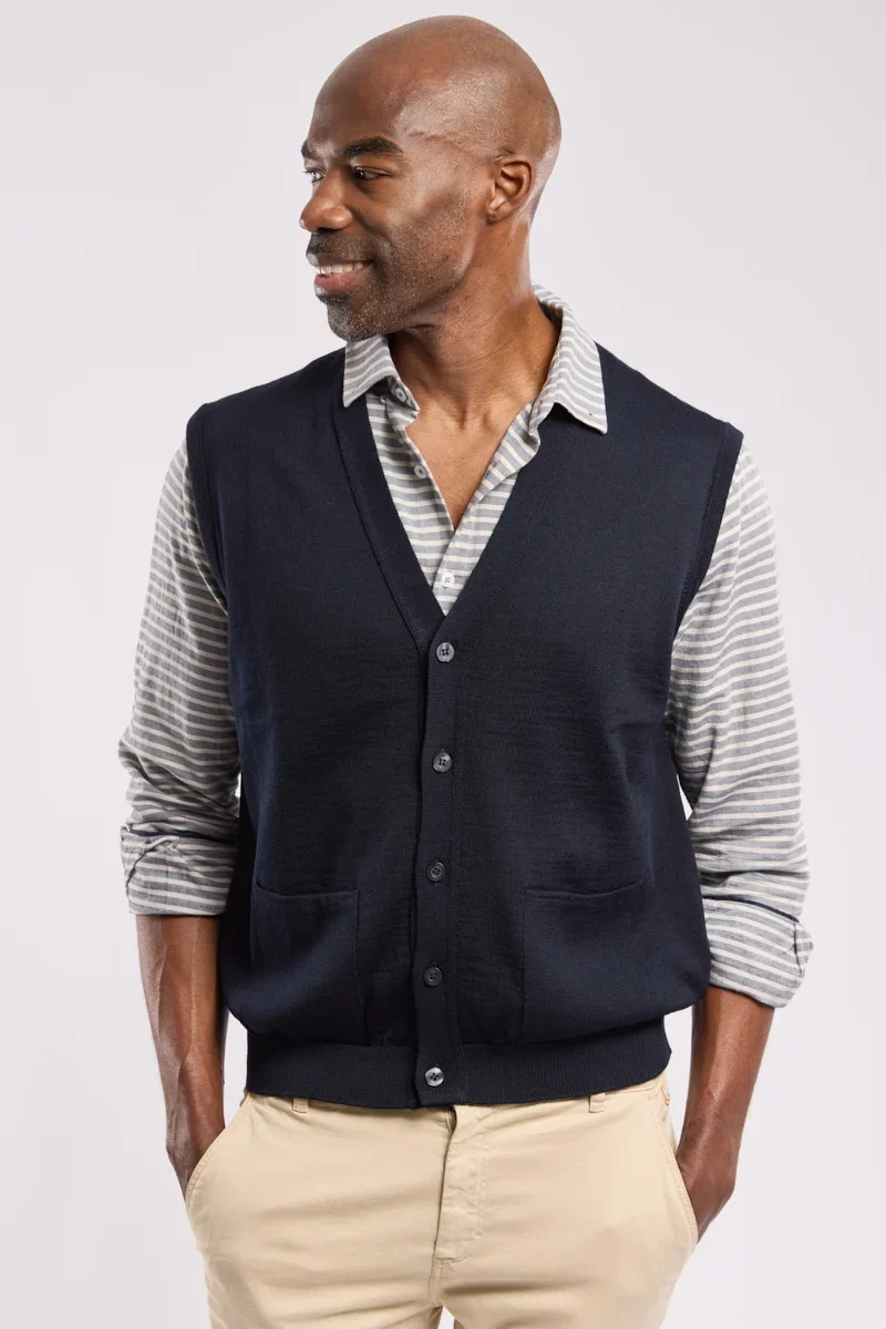 Consistent Cardigan boutonné Bérac - laine mérinos Sophisticated