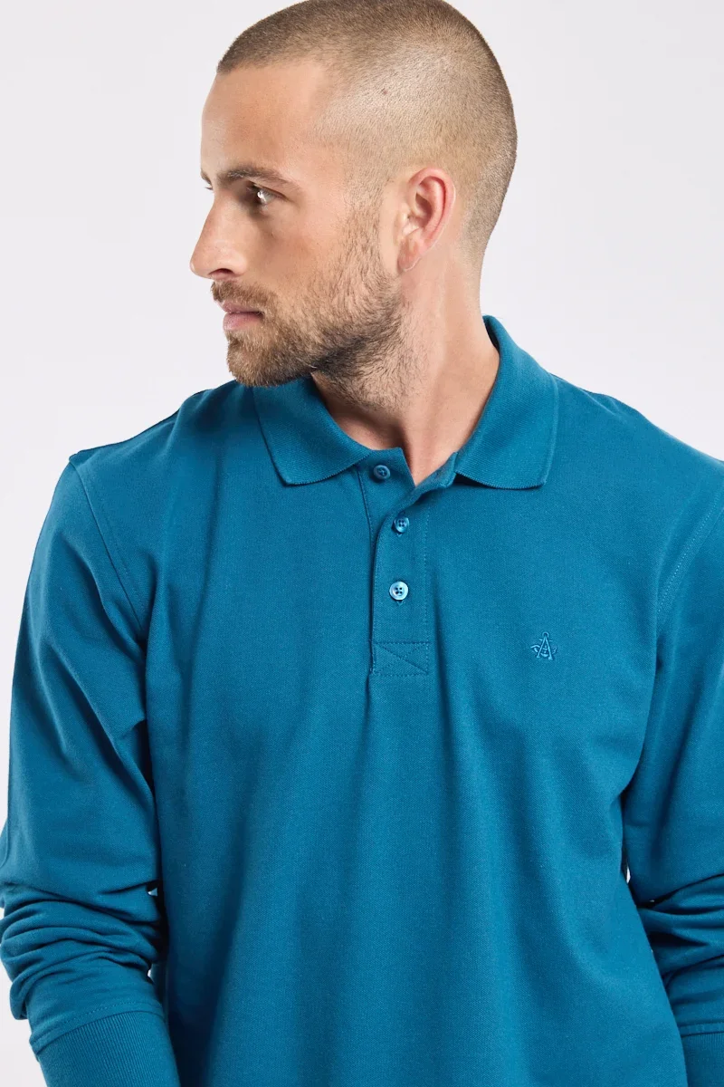 Long-Lasting Polo manches longues - coton piqué First-Class