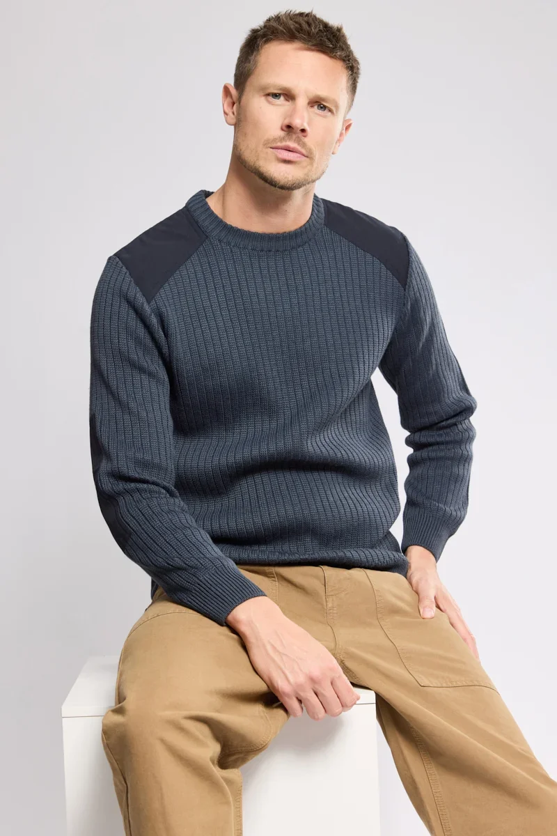 World-Class Pull esprit militaire - laine Comfortable
