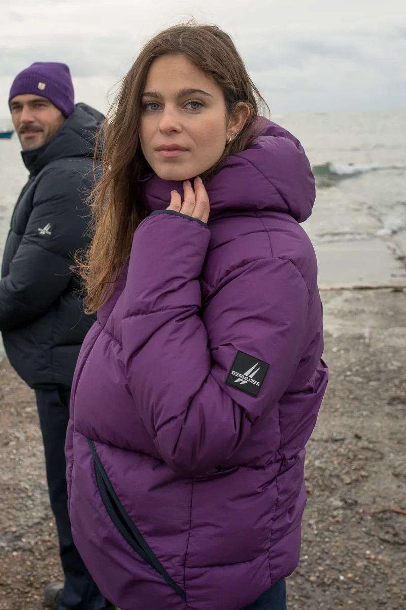 Detailed HARDROCK hooded down jacket - recycled polyamide Refined