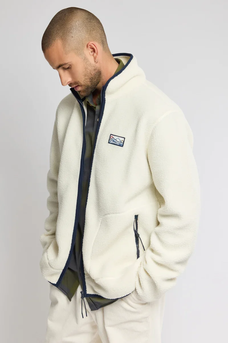 Exceptional PATERSON shearling fleece jacket - recycled polyester Smooth
