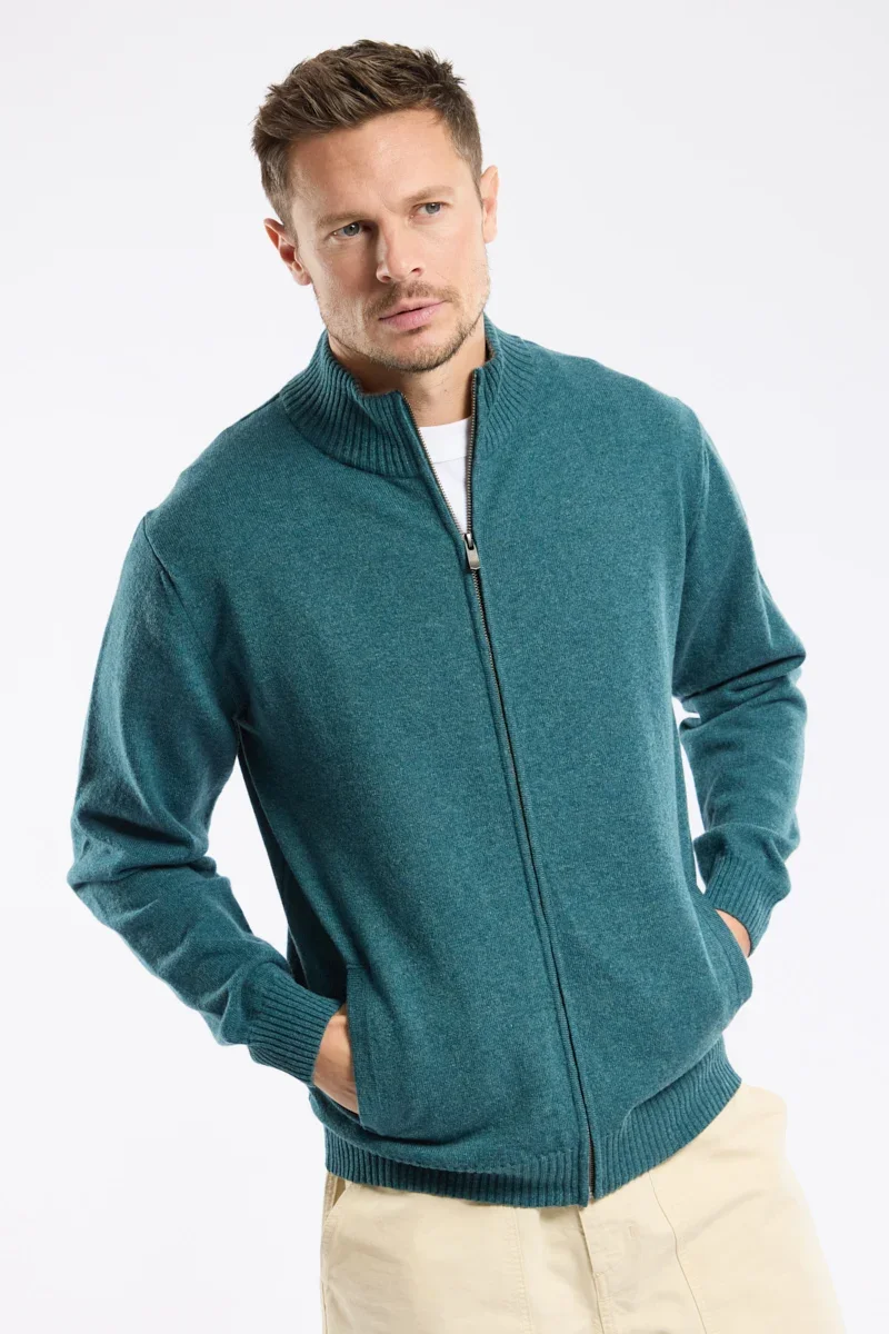 High-Performance Zipped cardigan - lambswool Original