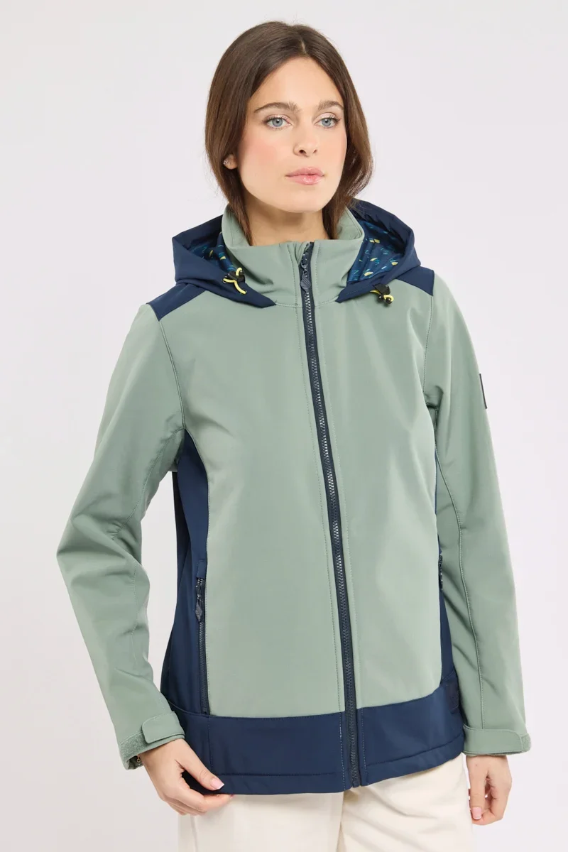 Environmentally Friendly Two-tone softshell jacket - Women Casual