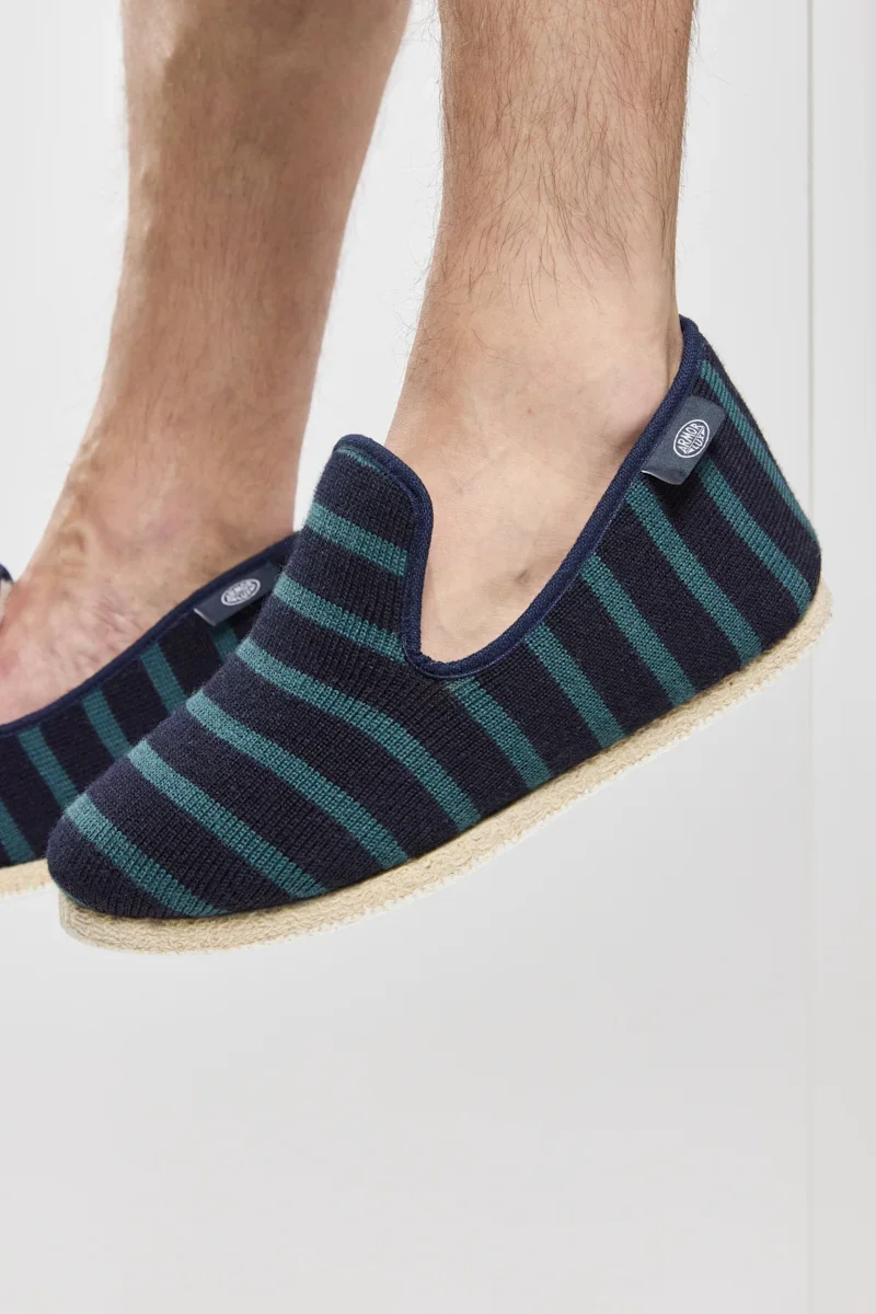 Safe Striped slippers 44 to 48 - wool Minimalist