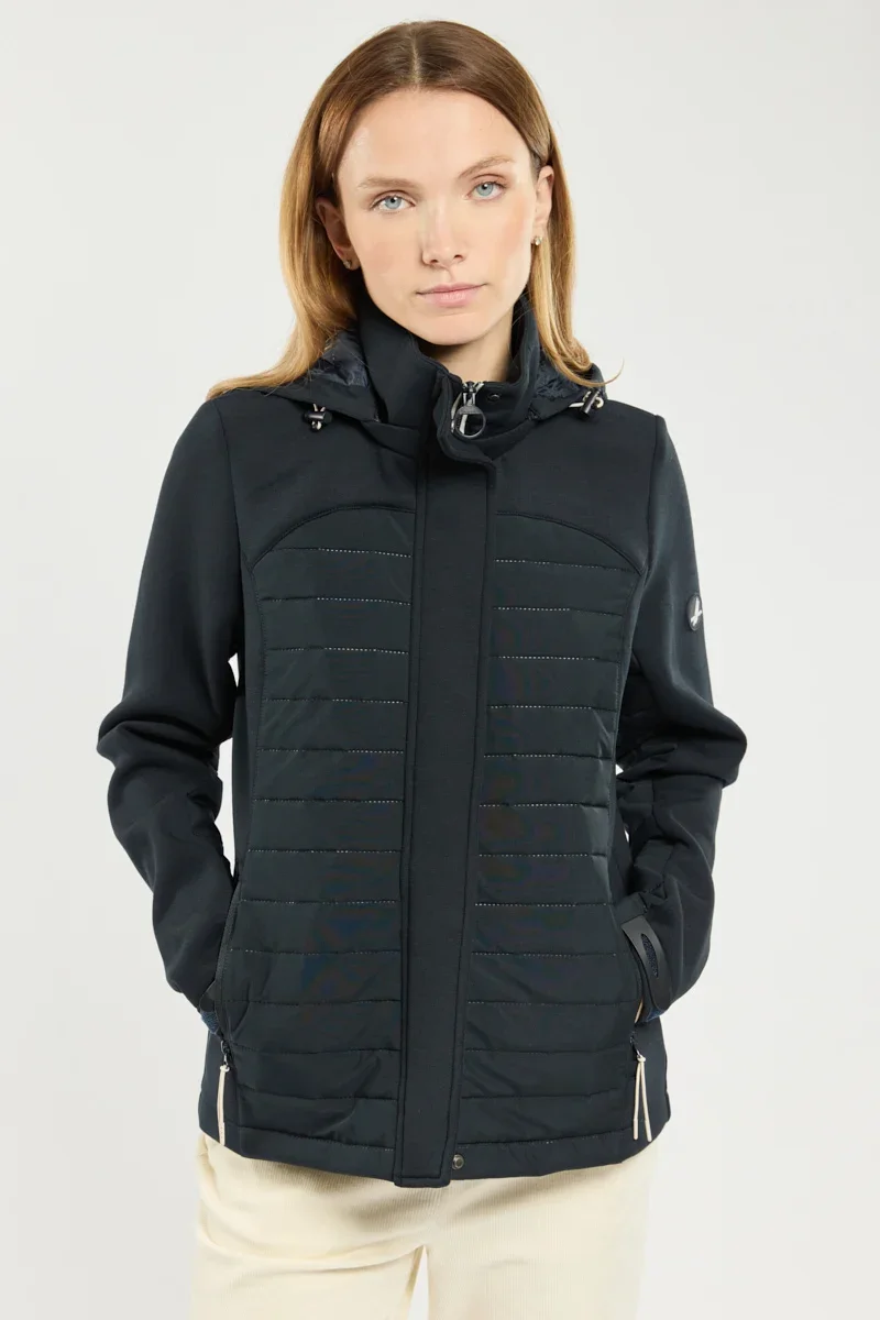Fine Crafted MERIDIANE bi-material jacket Stylish