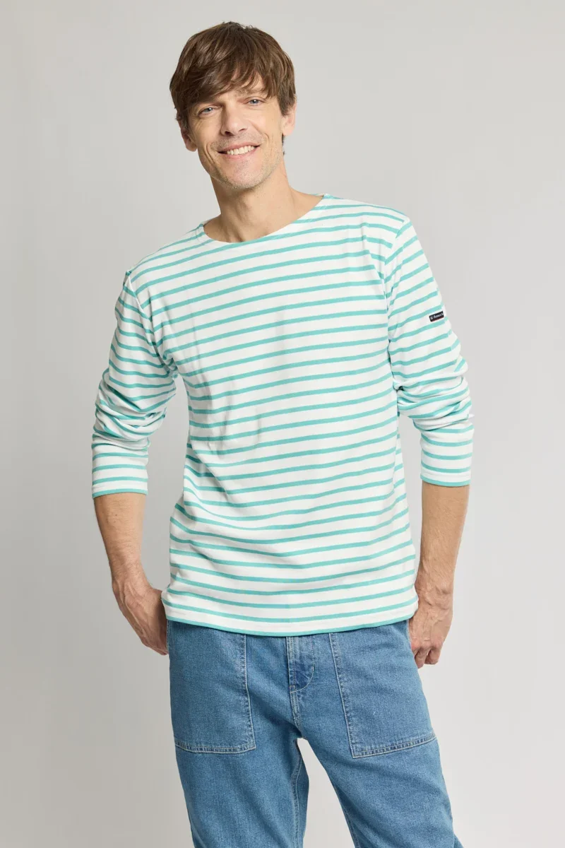 Comfortable Breton striped shirt - thick cotton Trendy