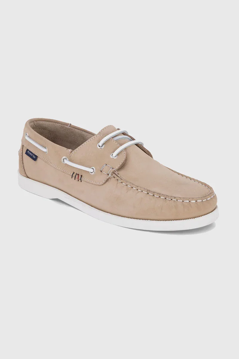 Carefully Designed Frehel beige boat shoes – leather High-Grade