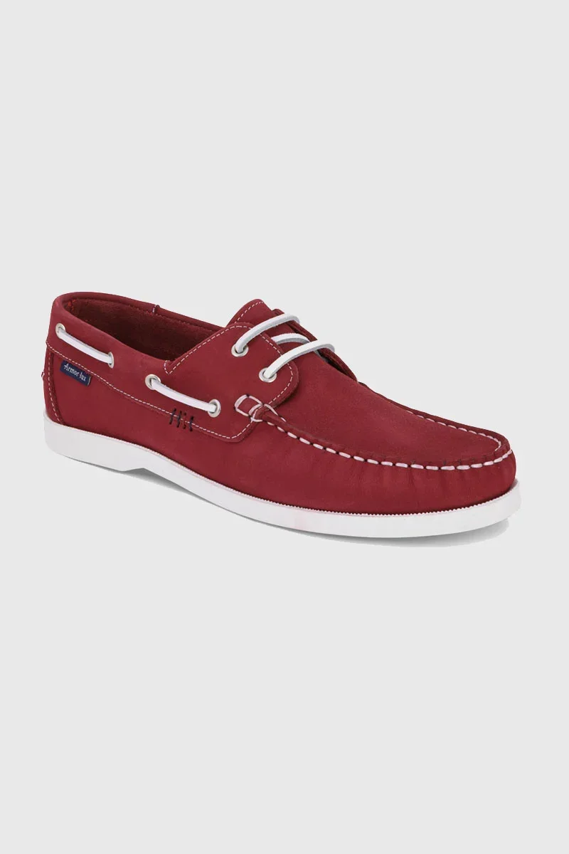 Minimalist Frehel red boat shoes – leather Powerful
