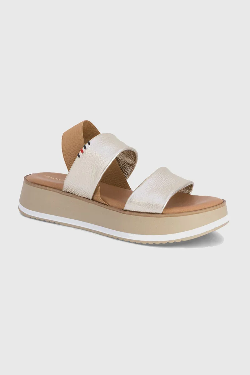 Fine Phare gold wedge sandals Premium Material