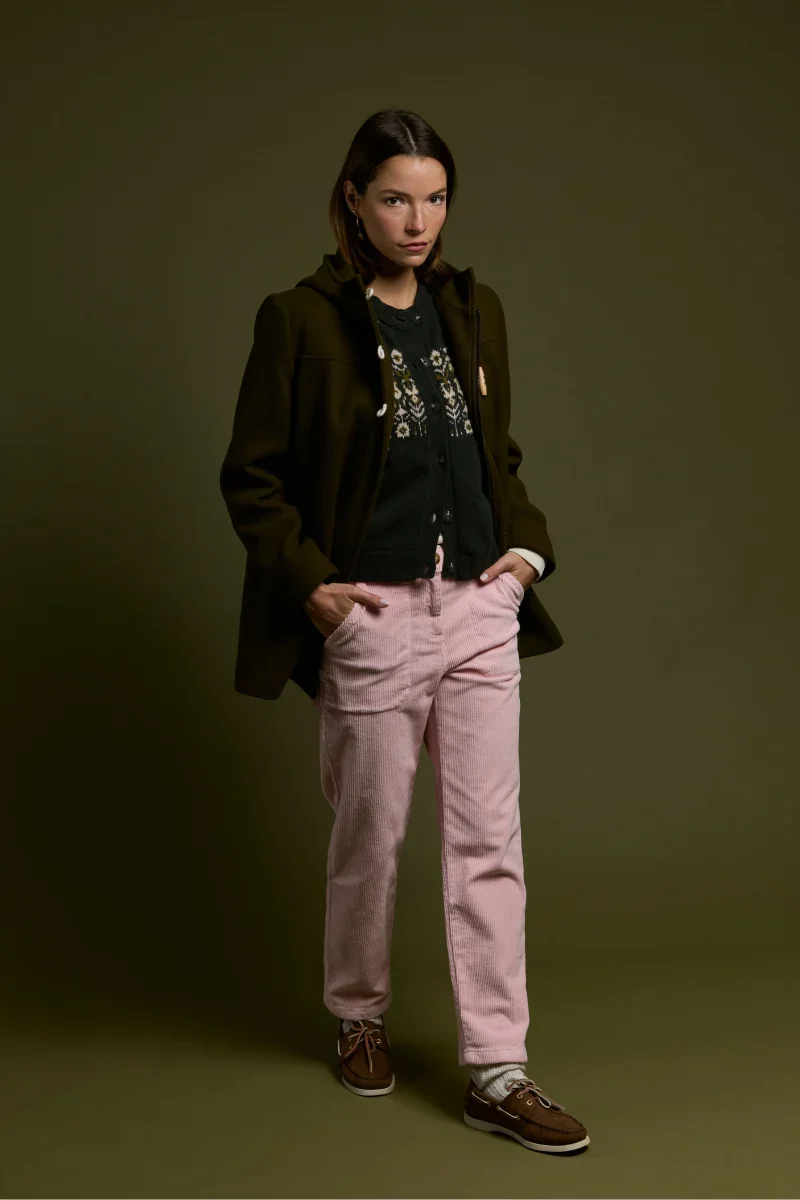 Selected Straight-cut velvet trousers - cotton Trendy