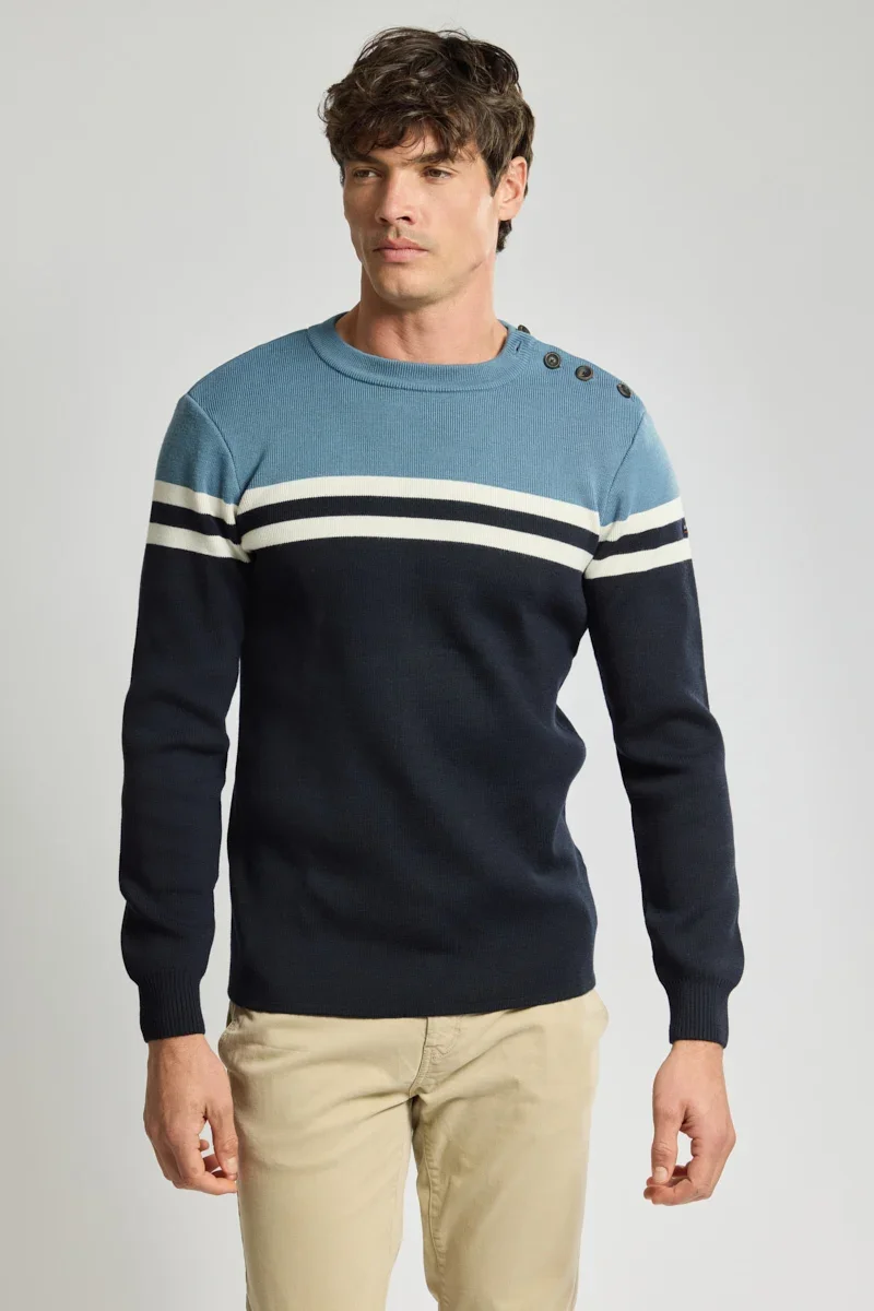 Carefully Designed Striped sweater - wool Sophisticated