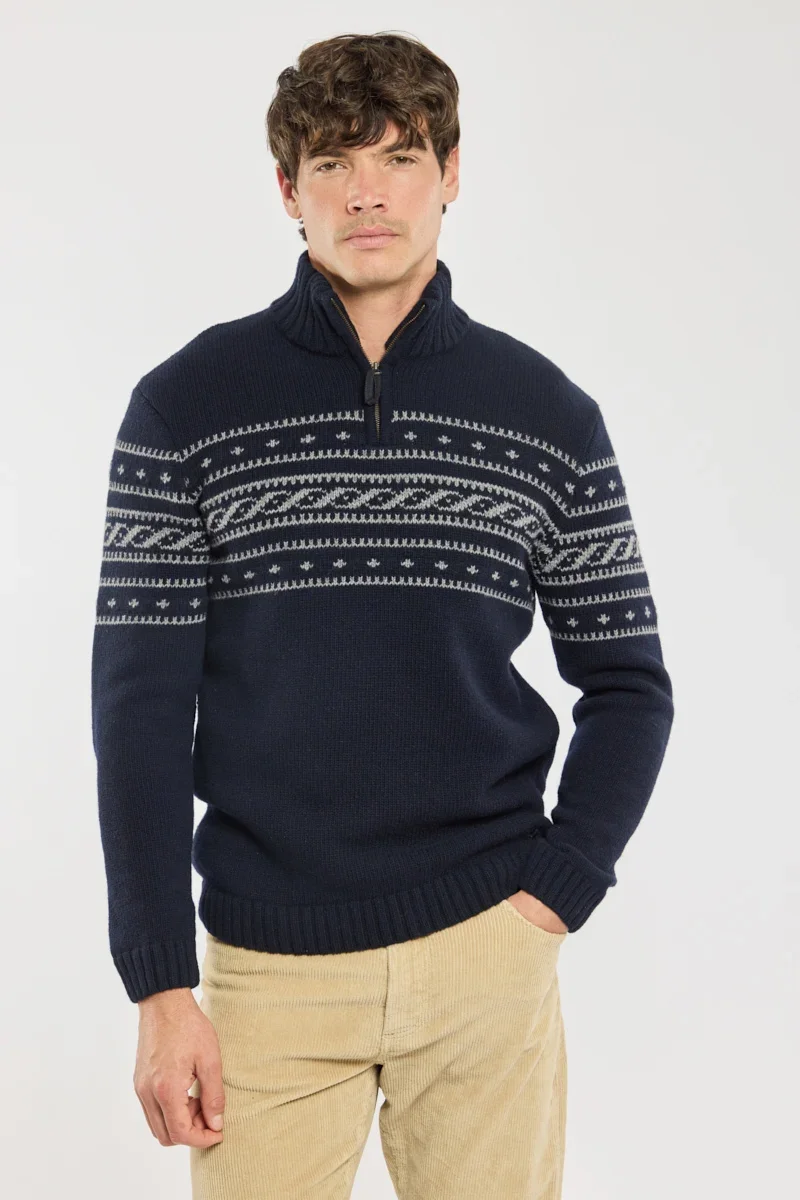 First-Class Trucker neck Deauville sweater - wool Exclusive