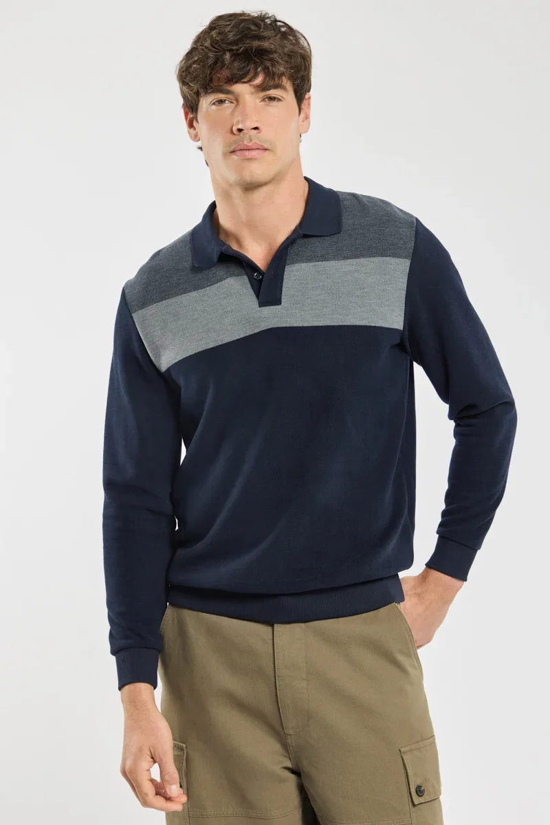 Refined Long-sleeve polo Bérac Easy-to-Use