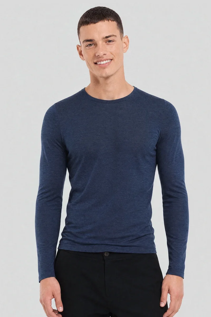 Enhanced Long-sleeve T-shirt - wool and silk Advanced