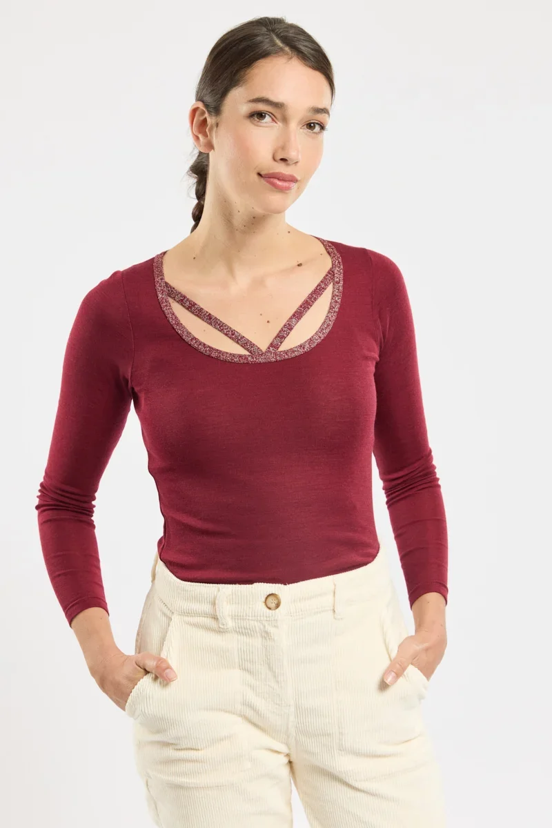 Exceptional T-shirt manches longues - laine et soie Original Design