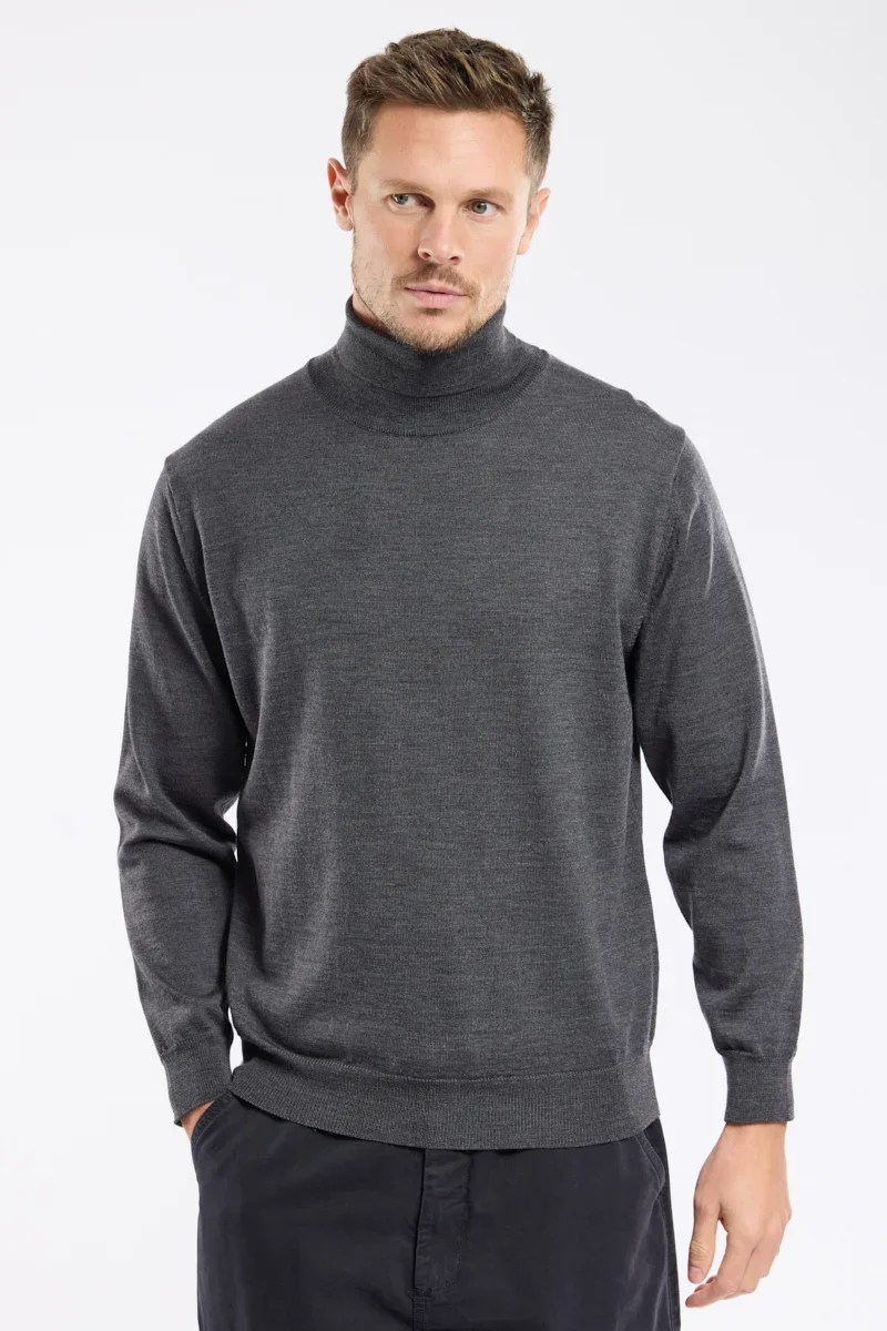 Carefully Designed Pull col roulé - laine Green