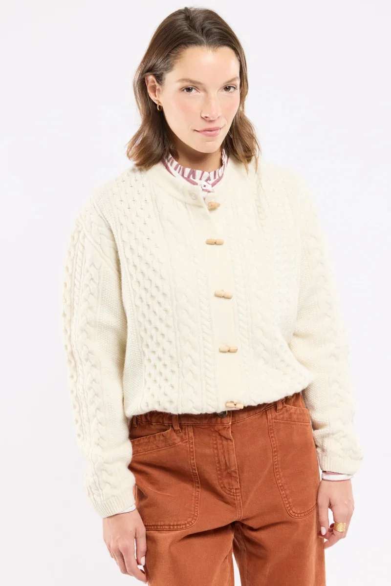 Top-Quality Cardigan boutonné Héritage - laine Authentic