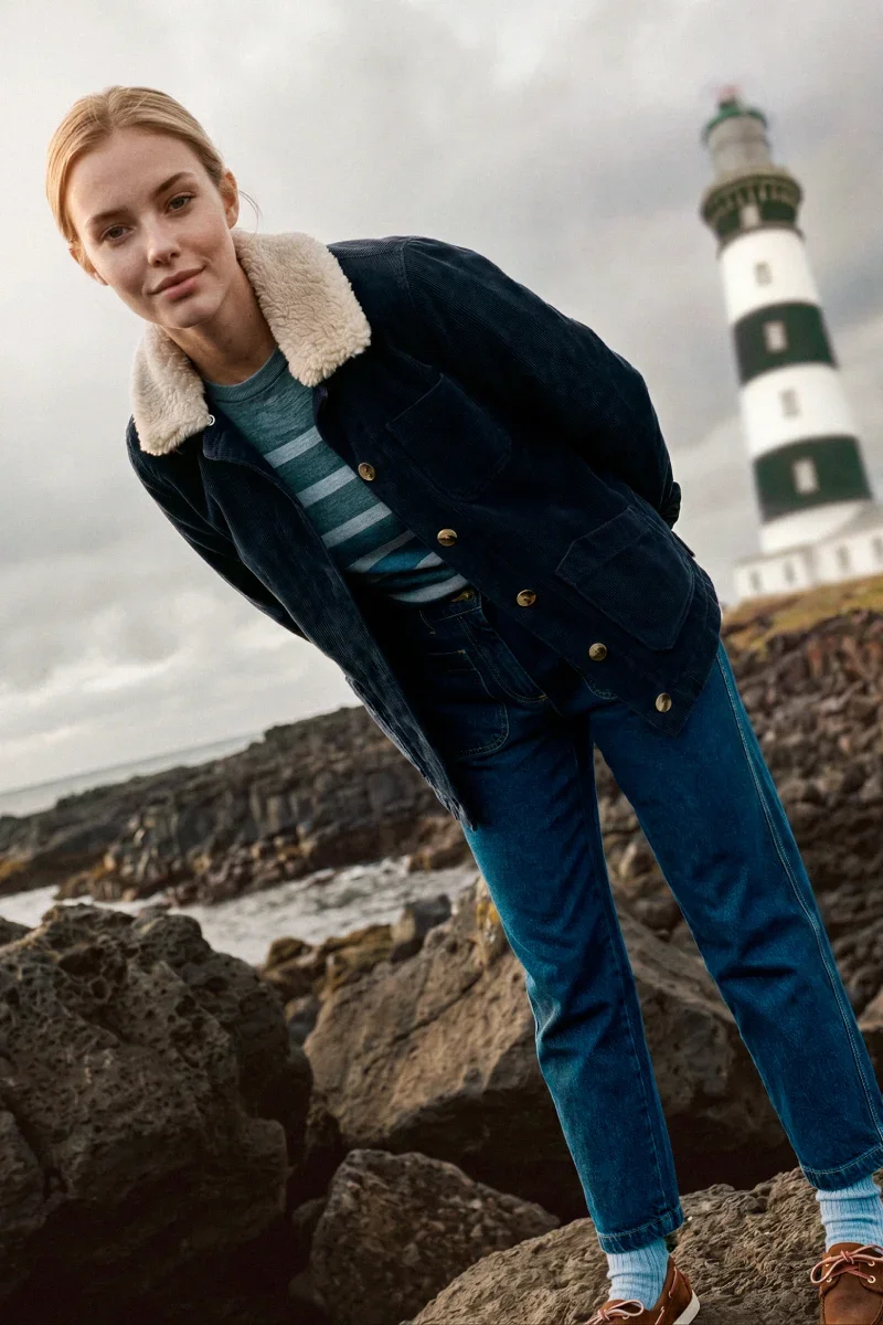 Expertly Made Veste pêcheur velours côtelé Heritage - coton Crafted