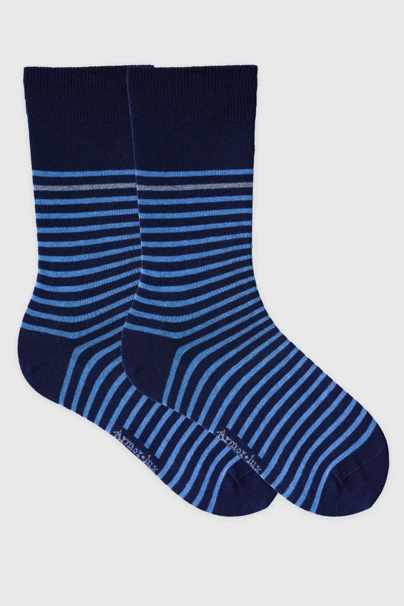 Durable Chaussettes rayées - coton Smooth