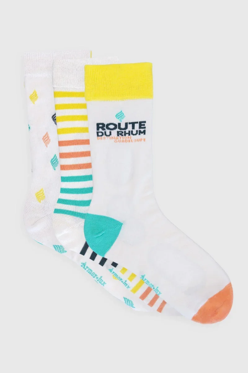 Official Lot de 3 paires de chaussettes - coton Green