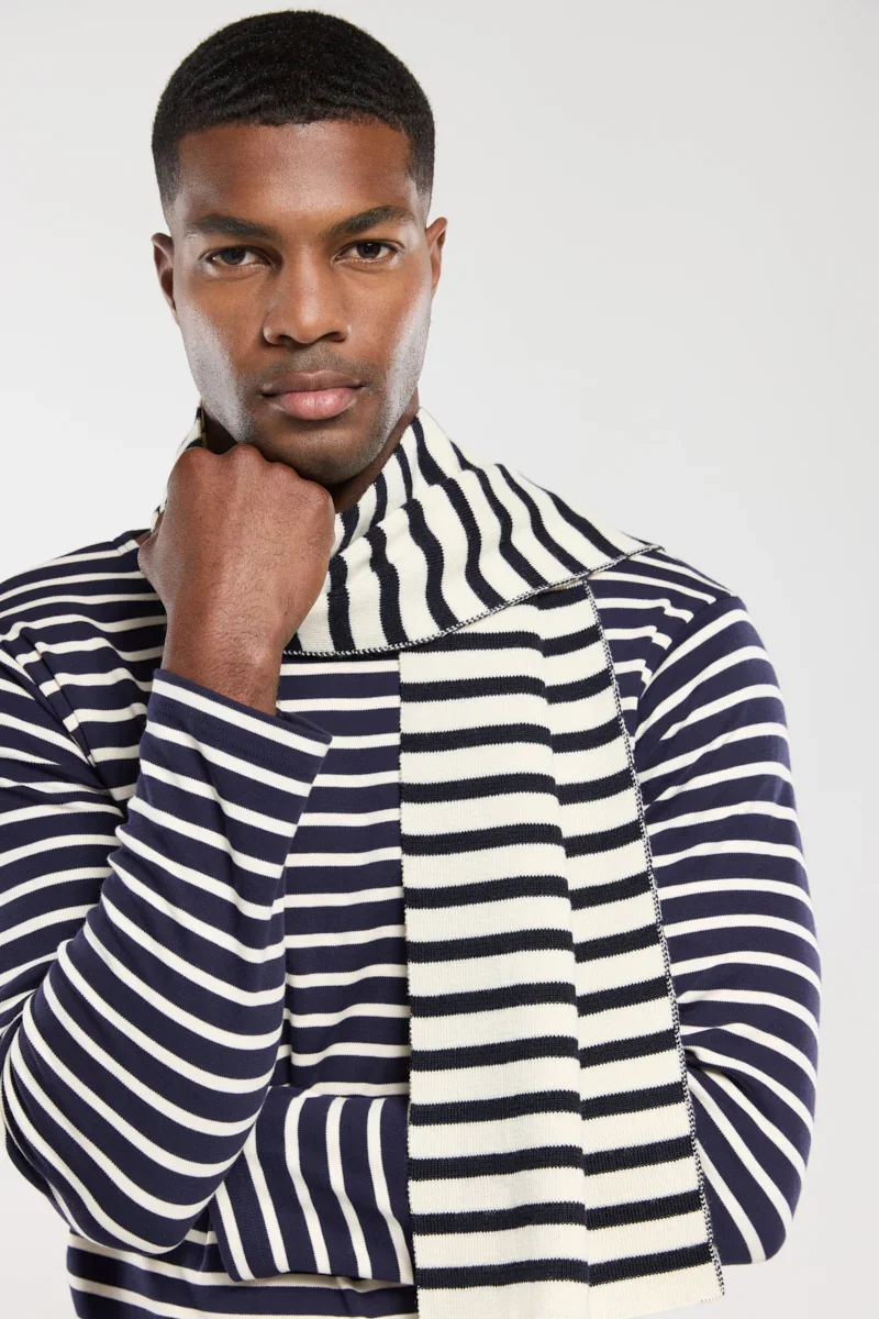 Lightweight Striped scarf - wool Elegant