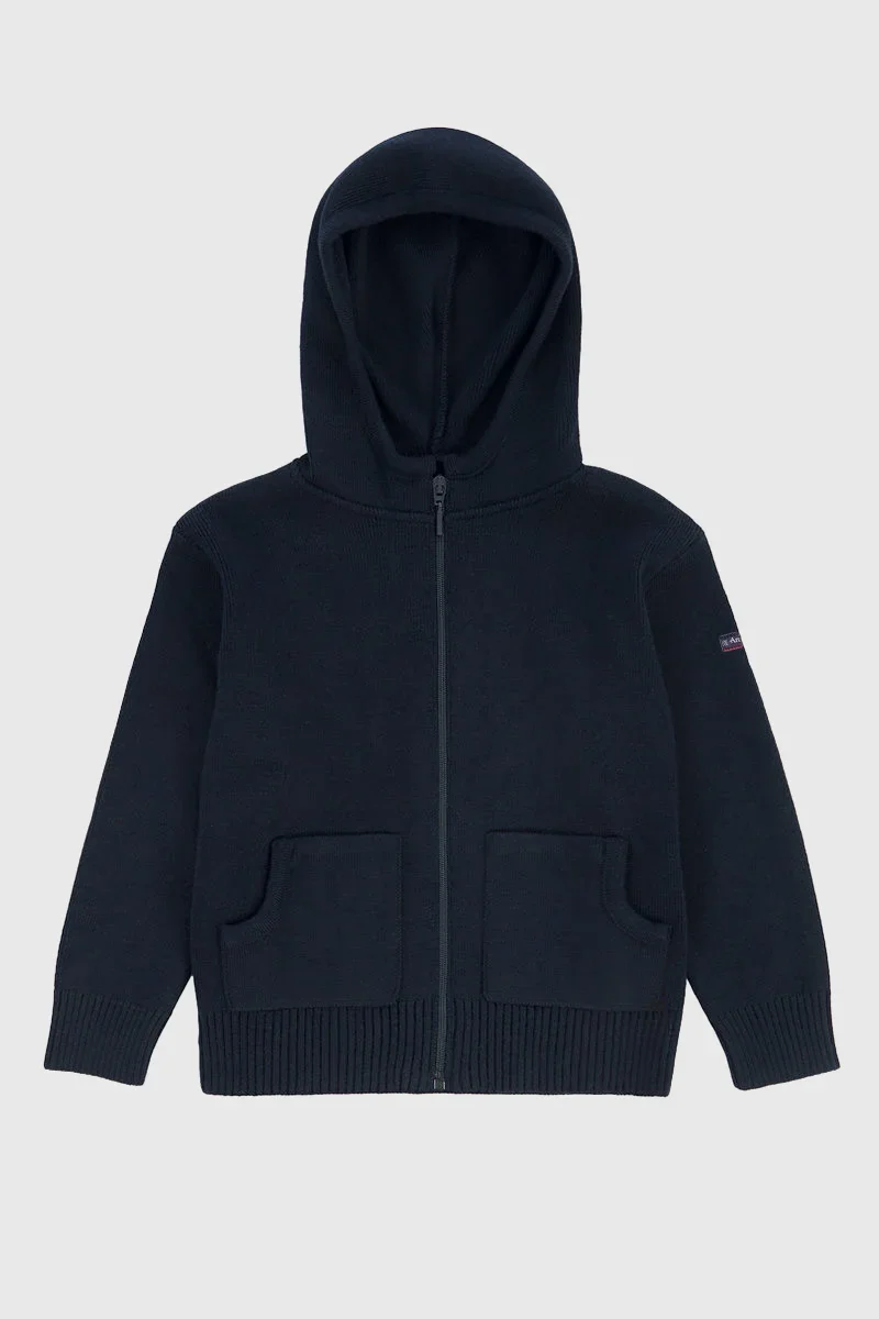 Certified Breton hoodie Pulky - wool and acrylic Exclusive