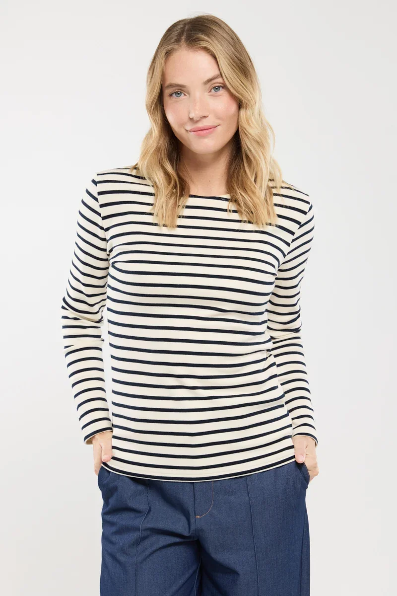 Premium Material Breton striped shirt - thick cotton Trusted