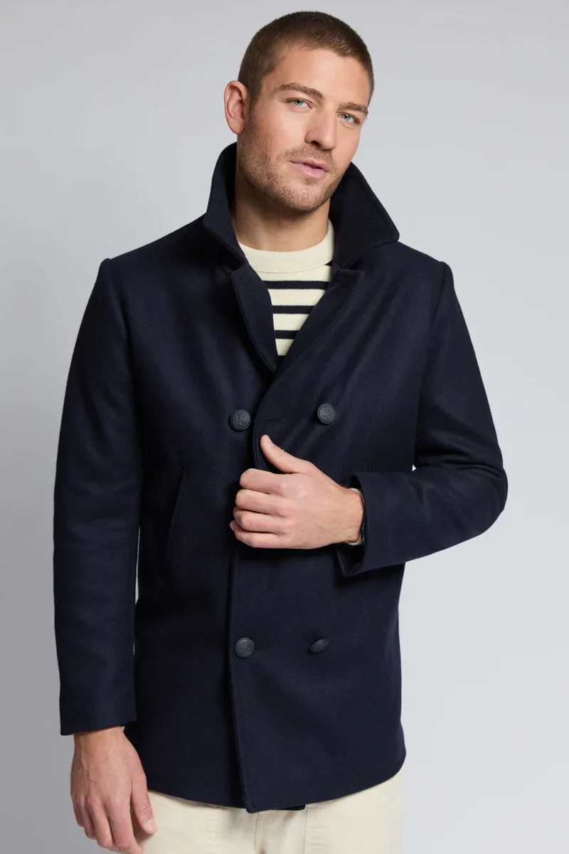 Smart Cap Sizun Pea coat - wool Selected
