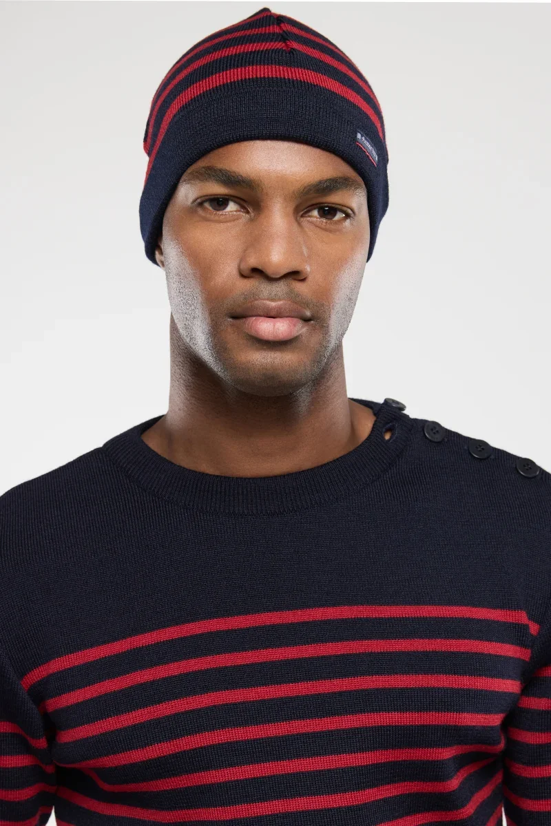 Clean Striped beanie - wool Certified