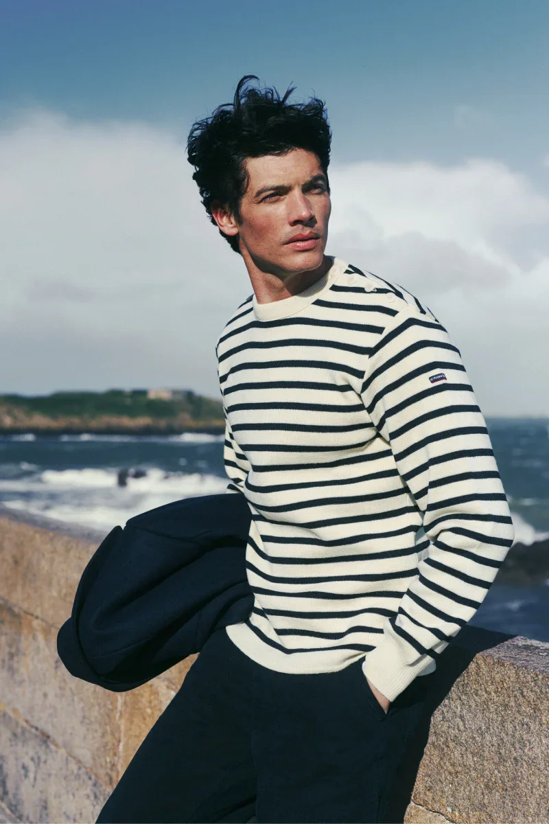 Classic Striped fisherman jumper Fouesnant - wool Advanced