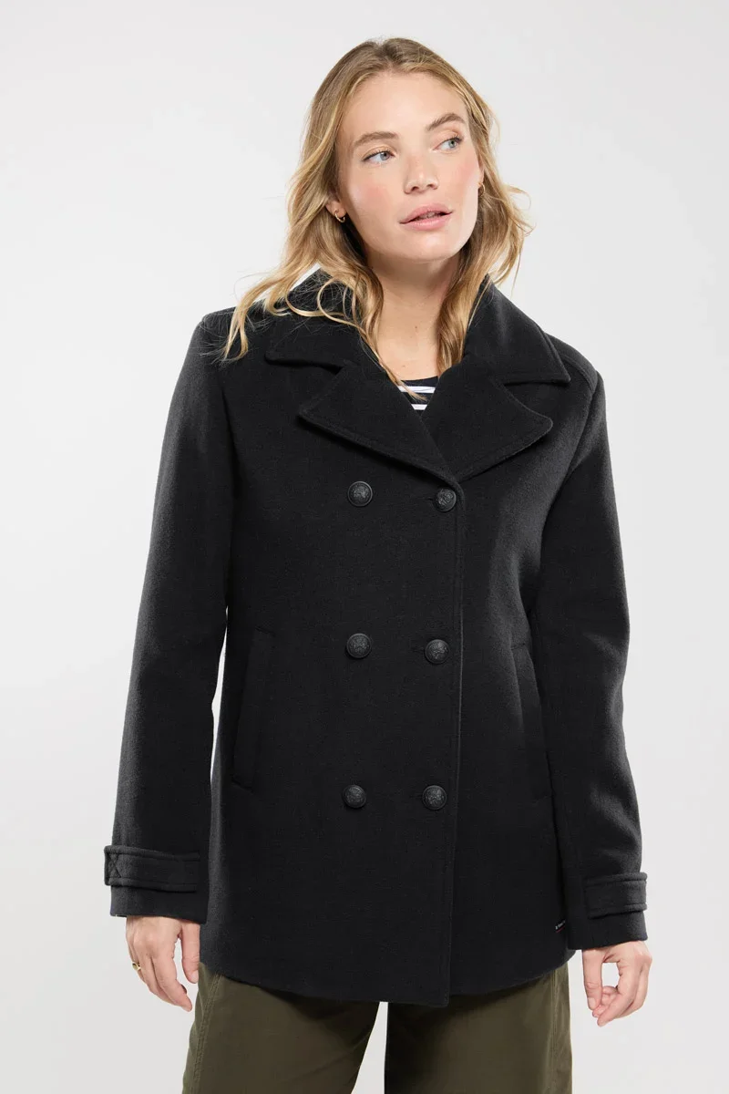 Genuine Pea Coat Penfret - brushed wool Environmentally Friendly