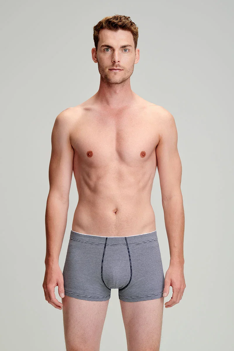 Pure Fine striped boxers - light organic cotton High-Performance