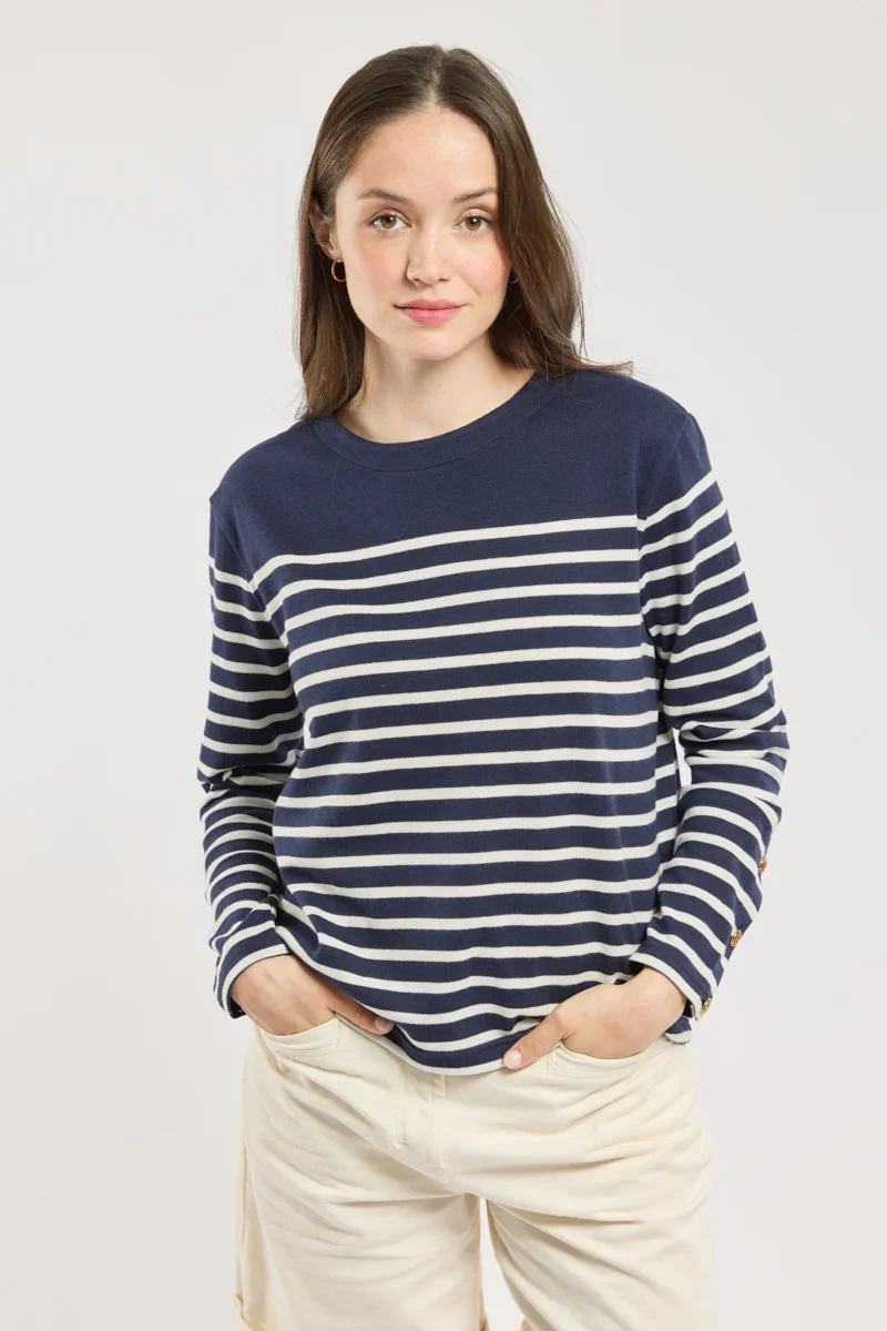 Reusable Breton striped shirt Heritage - cotton and wool Verified
