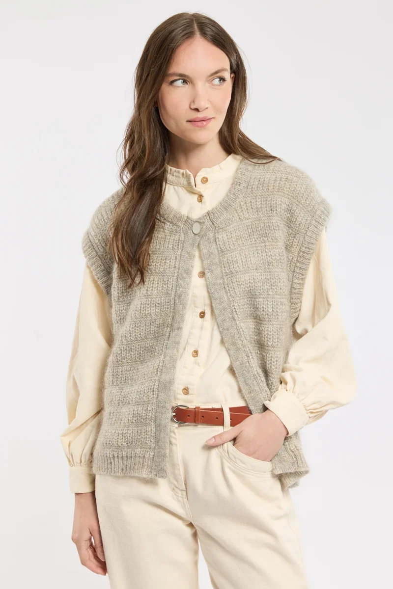 Safe Ysée sleeveless cardigan - mohair Quality