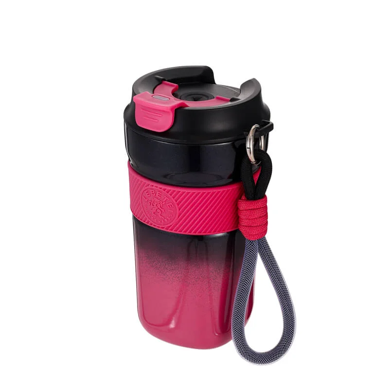 Outstanding Travel Coffee Tumbler with Handle Strap EV250323 Traditional