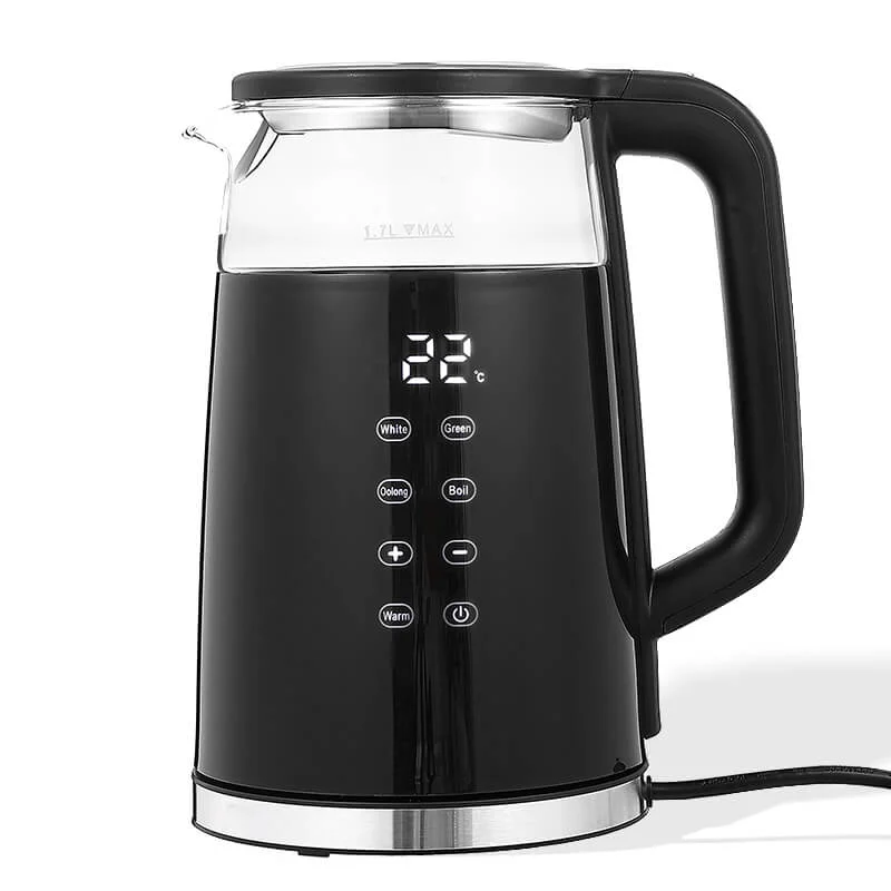 Elite 1.7L Glass Water Boiler Kettle TMK-8717D Top-Quality