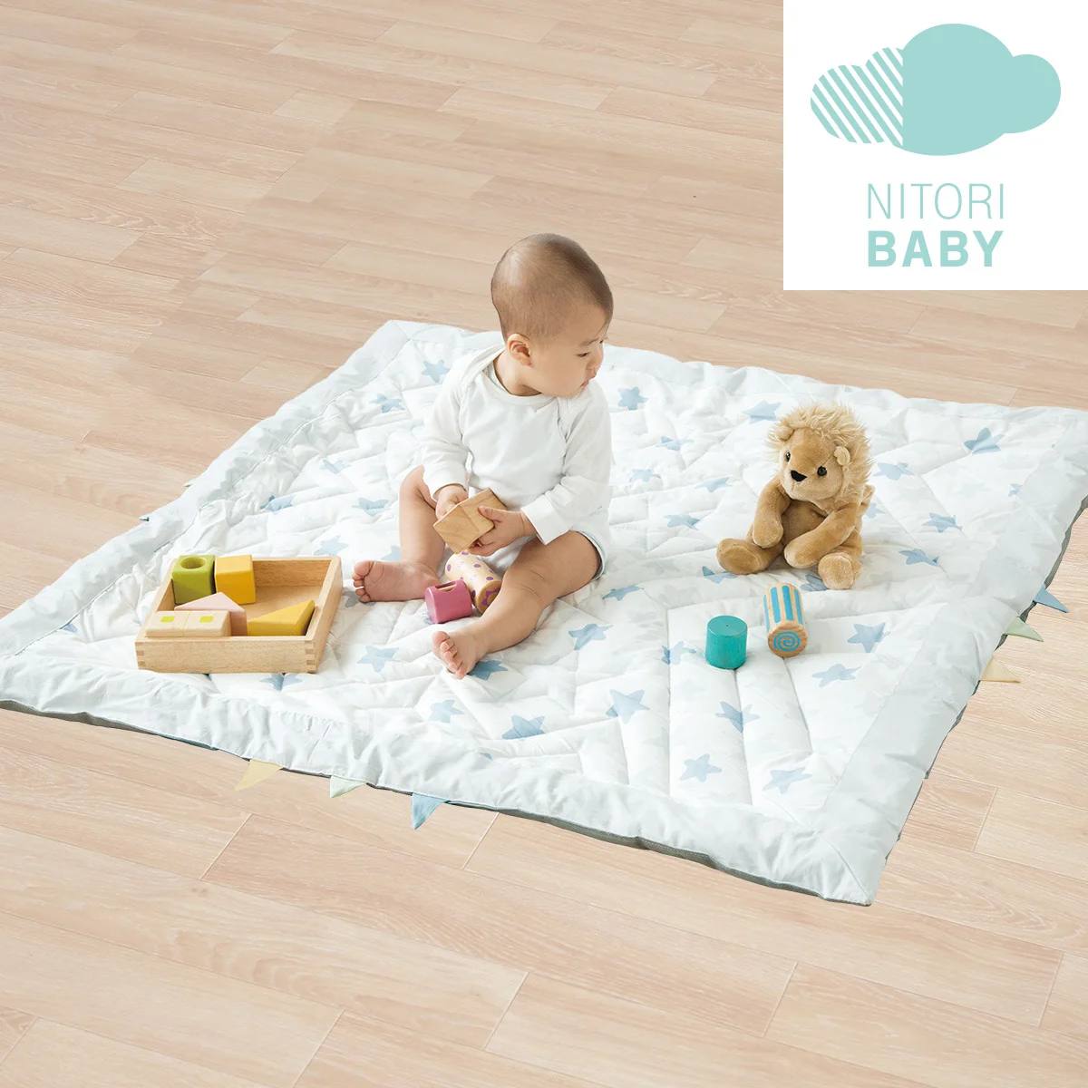 Organic BABY MAT STAR BL Relaxed