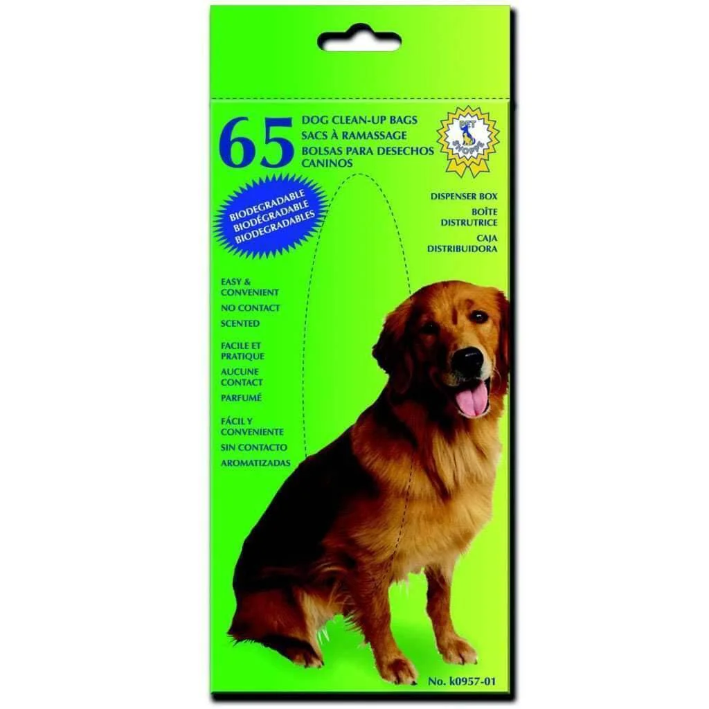 Reliable Dog Clean-up Bags 65 Pcs box Relaxed