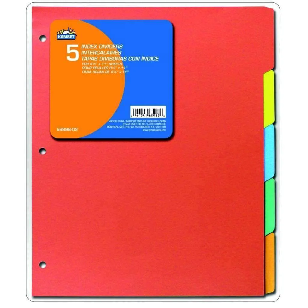 Authentic Index Dividers - 5 High-Performance