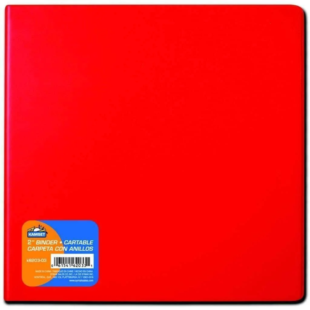 Smooth 2'' Binder - Red Exceptional