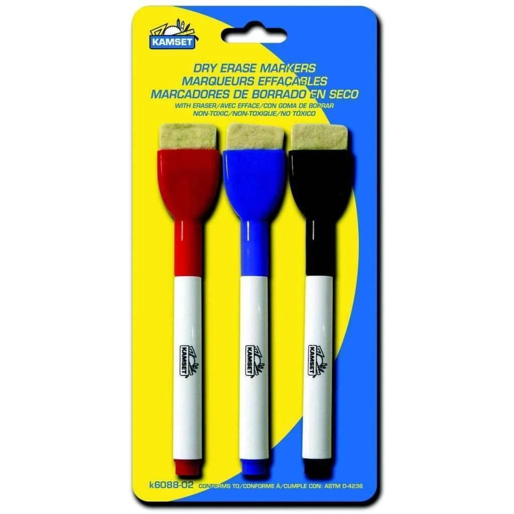 Minimalist Dry Erase Markers W eraser - 3 Original