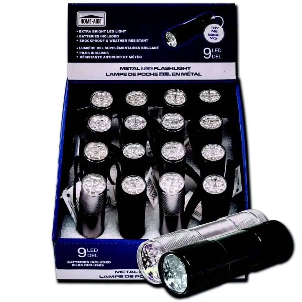 Responsible Flashlight With 9 Led First-Class
