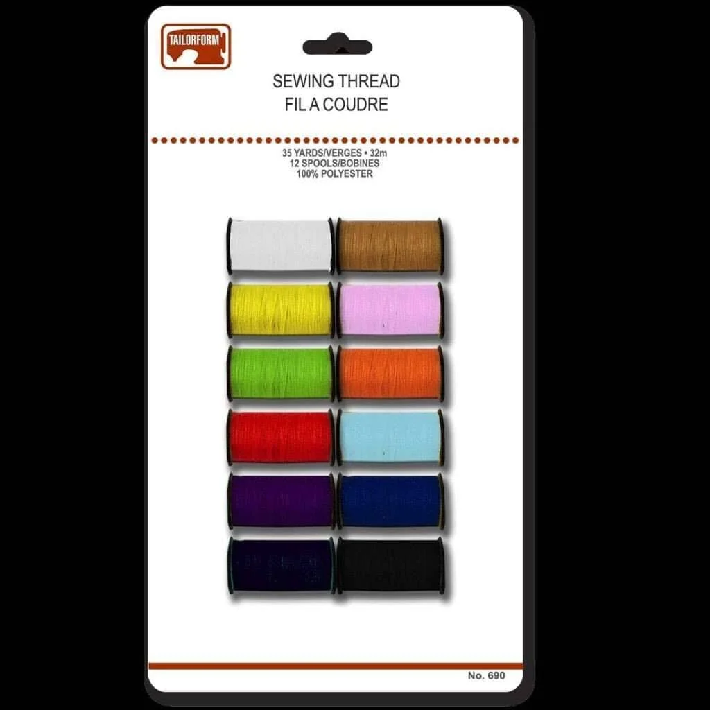 Green 12 Colours Polyester Thread High-Performance