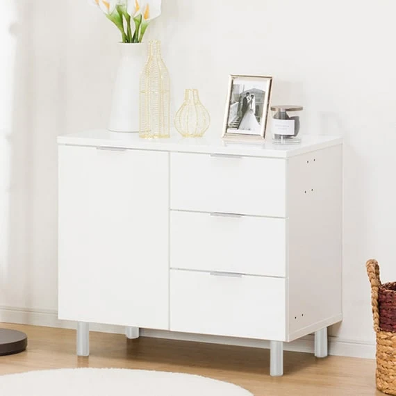 Relaxed SIDE CABINET ETONA 80SBR BODY WH SI Soft