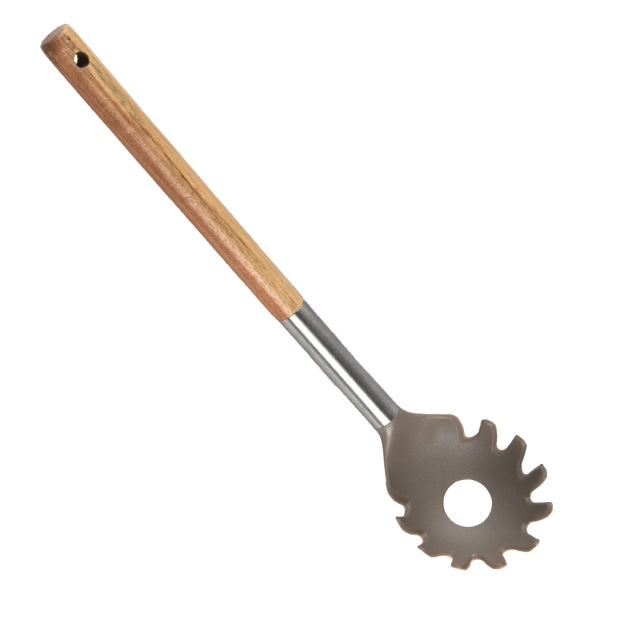 Green À la Cuisine - Silicone Pasta Server with Acacia Wood Handle Exceptional